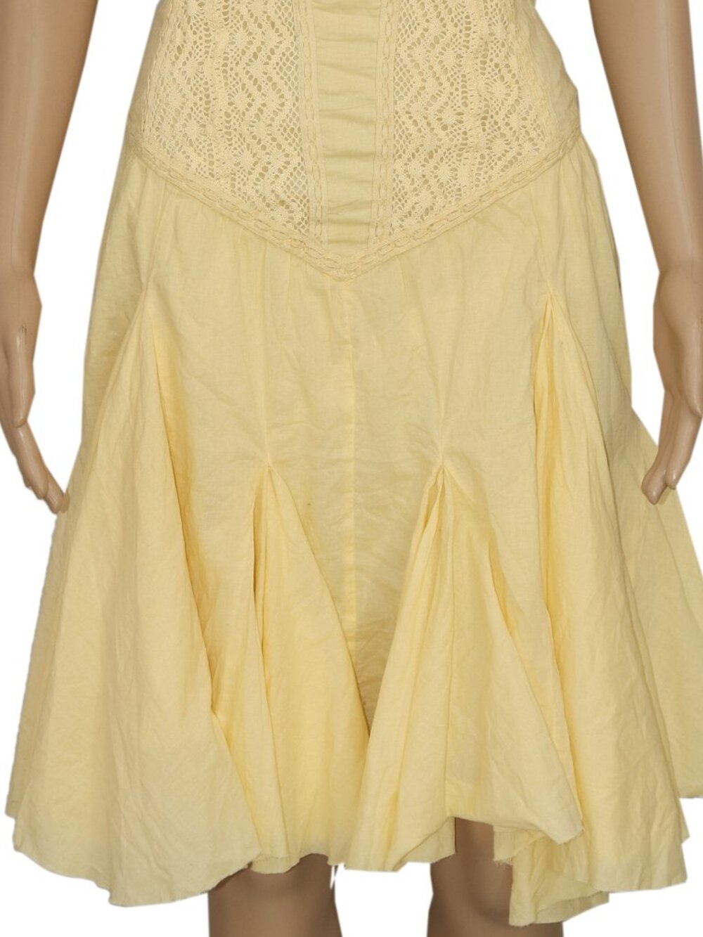 Free People FP One Frida Midi Dress Embroidered Smocked Sleeveless L - Picture 4 of 7